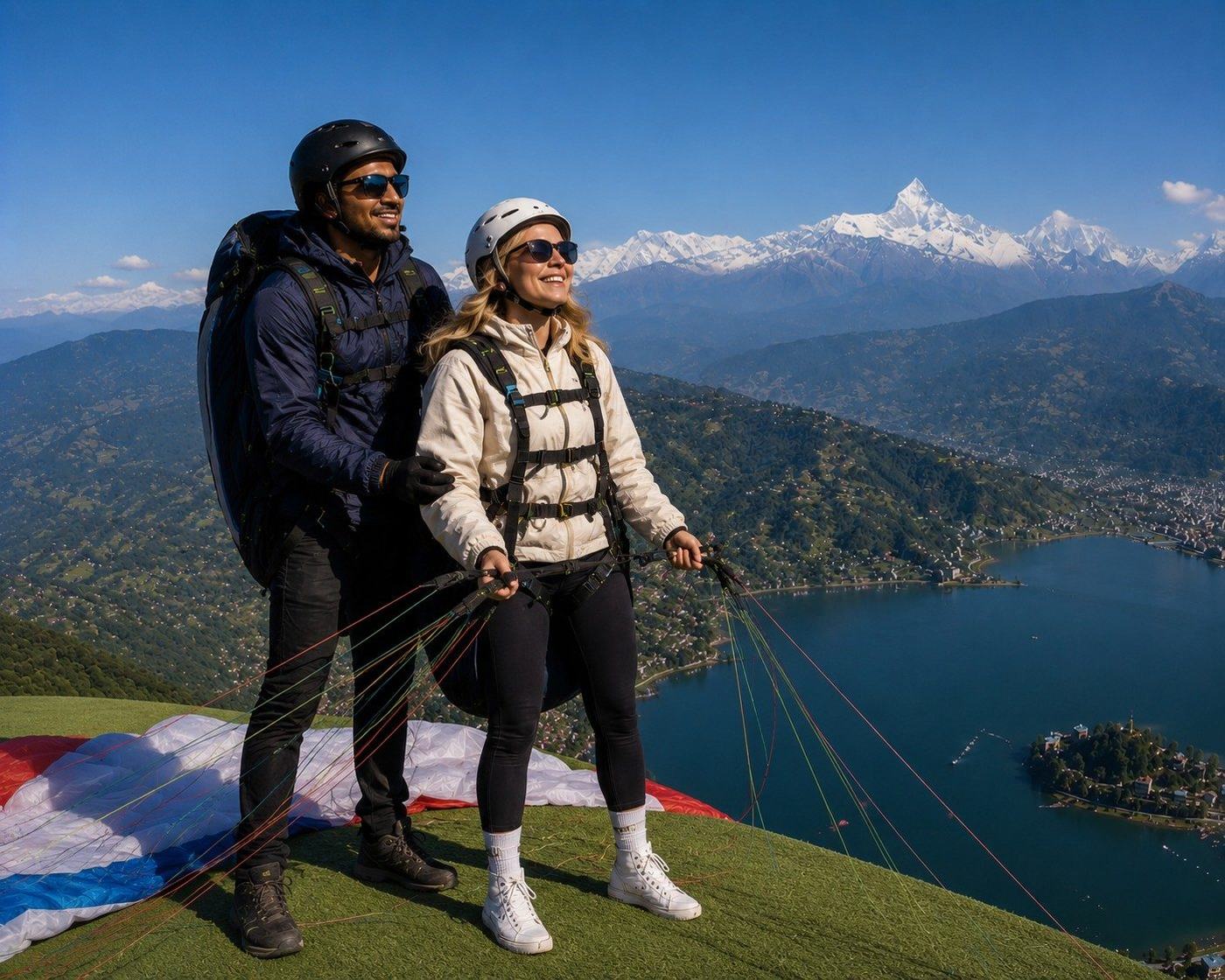 Mountain views near Pokhara for paragliding
